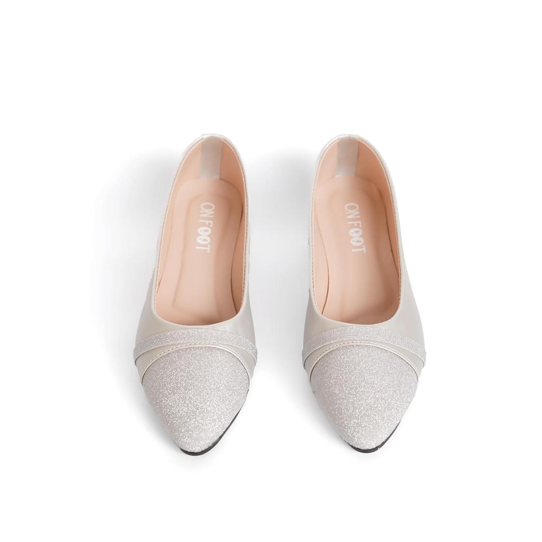 GlamHive™ Silver Textured Pumps – Elegant Shine, Premium Comfort & Everyday Style