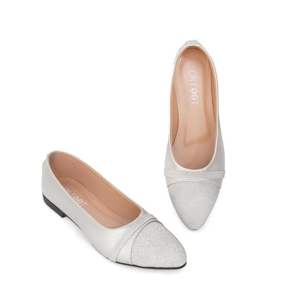 GlamHive™ Silver Textured Pumps – Elegant Shine, Premium Comfort & Everyday Style