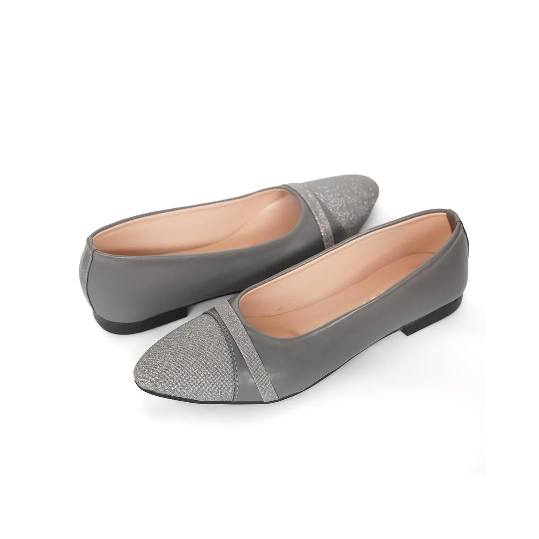 GlamHive™ Grey Textured Neoprene Pumps – Classy Comfort for Every Occasion