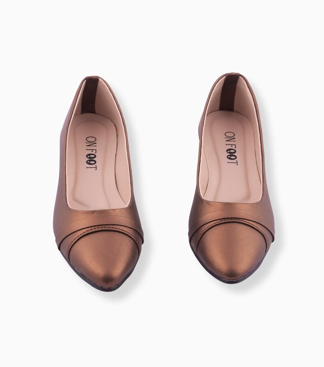 GlamHive™ Brown Rexine Pumps – Timeless Elegance & All-Day Comfort