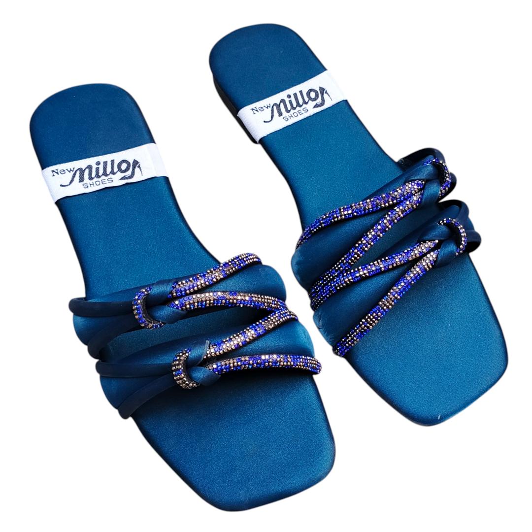 “GlamHivePK™ Satin Rhinestone Flats – Chic Casual & Formal Women’s Wear 💎 | Free Delivery 🚚”