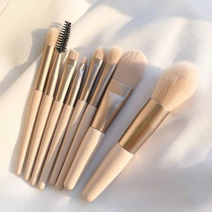 8-Piece Professional Makeup Brush Set – Reusable Synthetic Blending Brushes for Eye Makeup & Contouring
