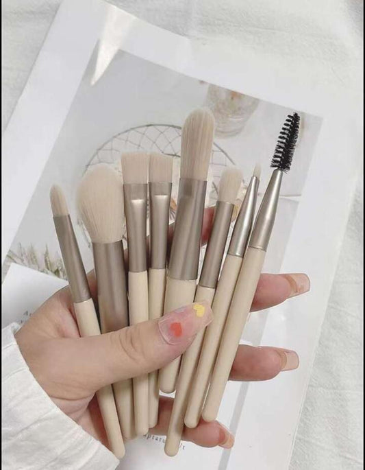 8-Piece Professional Makeup Brush Set – Reusable Synthetic Blending Brushes for Eye Makeup & Contouring