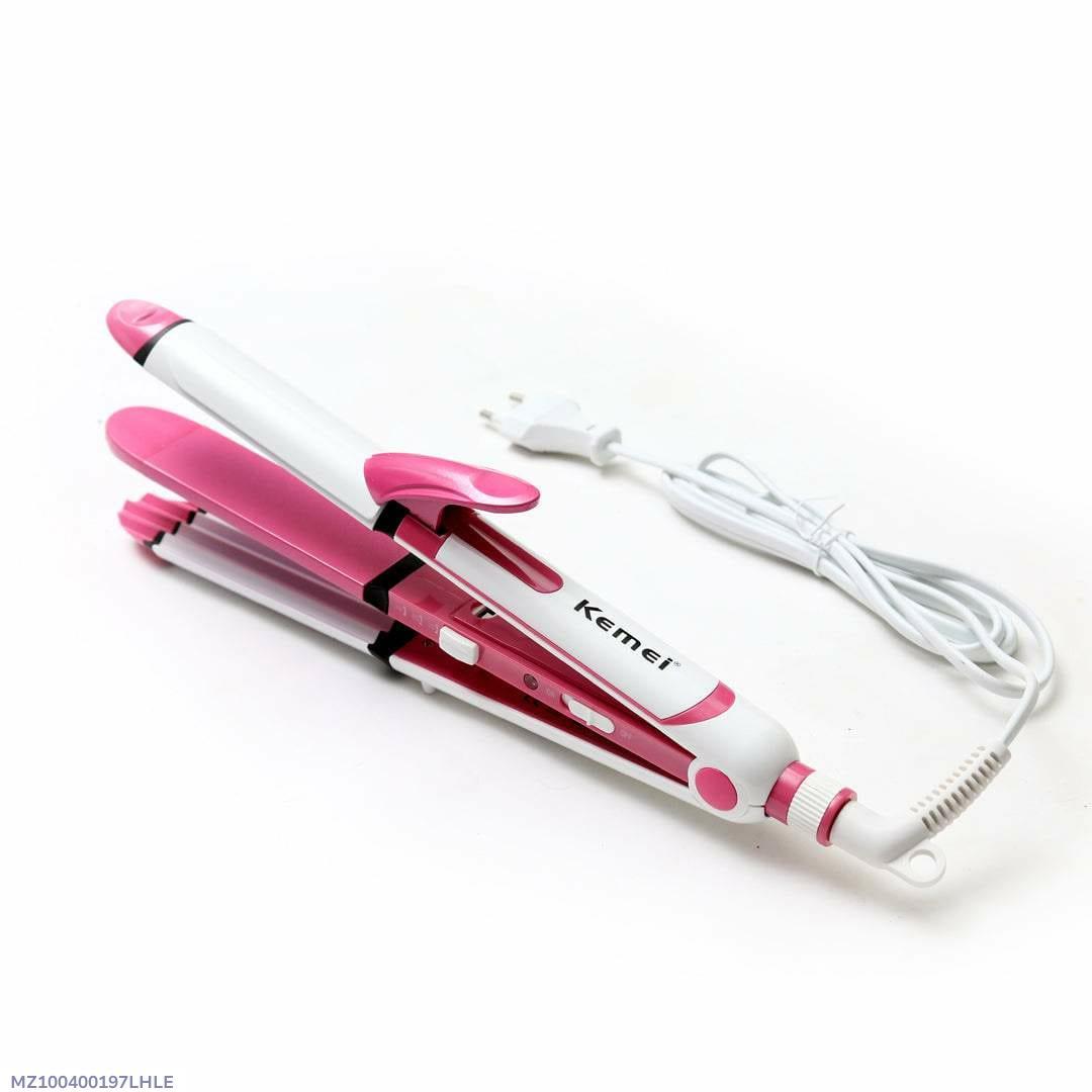 Hair Straightener & Curling Iron KM-1291 – Fast Heat-Up with Ion Technology