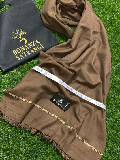 Classic Brown Wool Shawl – Soft, Warm & Timeless Design