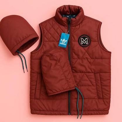 Men’s Printed Parachute Hooded Jacket – Bold, Warm & Street-Ready