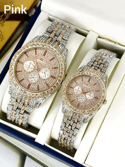 ✨ "Rose Gold Couple Watches – Timeless Love in Stainless Steel + FREE Delivery"