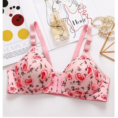 Printed Soft Cotton Padded Bra For Women